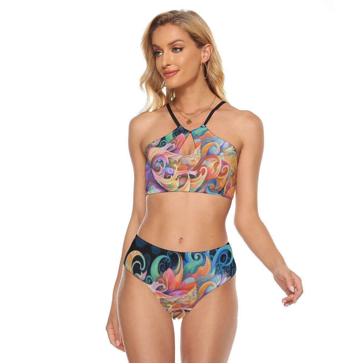 All-Over Print Women's Cami Keyhole One-piece Swimsuit