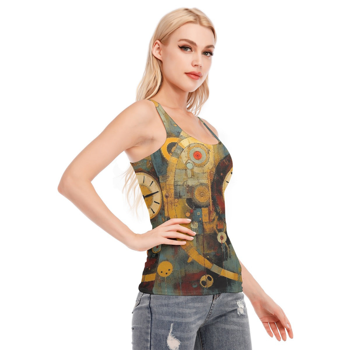All-Over Print Women's Racer Vest | 190GSM Cotton