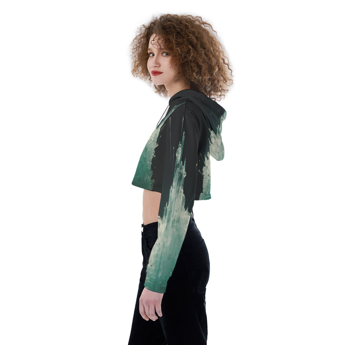 All-Over Print Women's Crop Top Hoodie