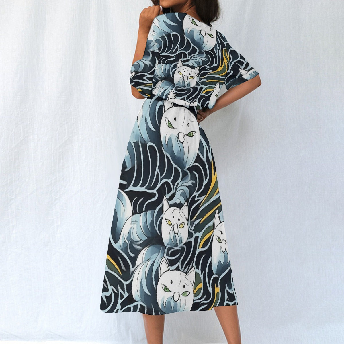 All-Over Print Women's Elastic Waist Dress