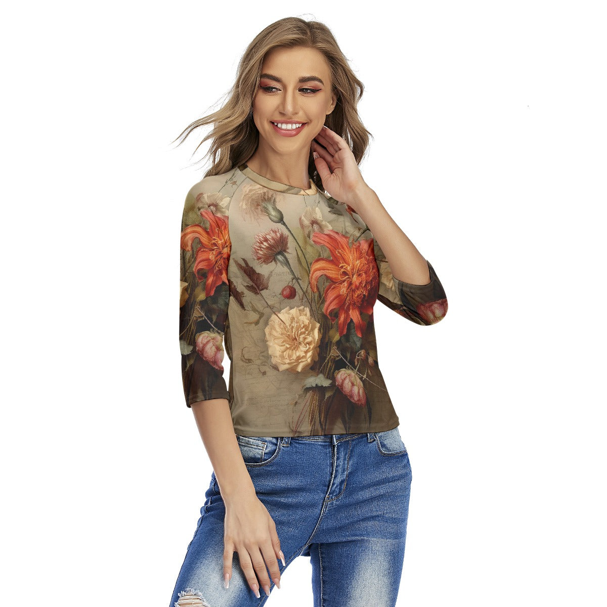 All-Over Print Women's Raglan Sleeves T-shirts