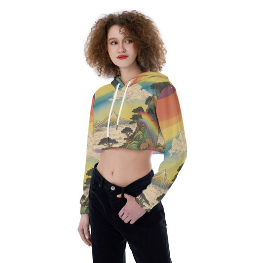 All-Over Print Women's Crop Top Hoodie
