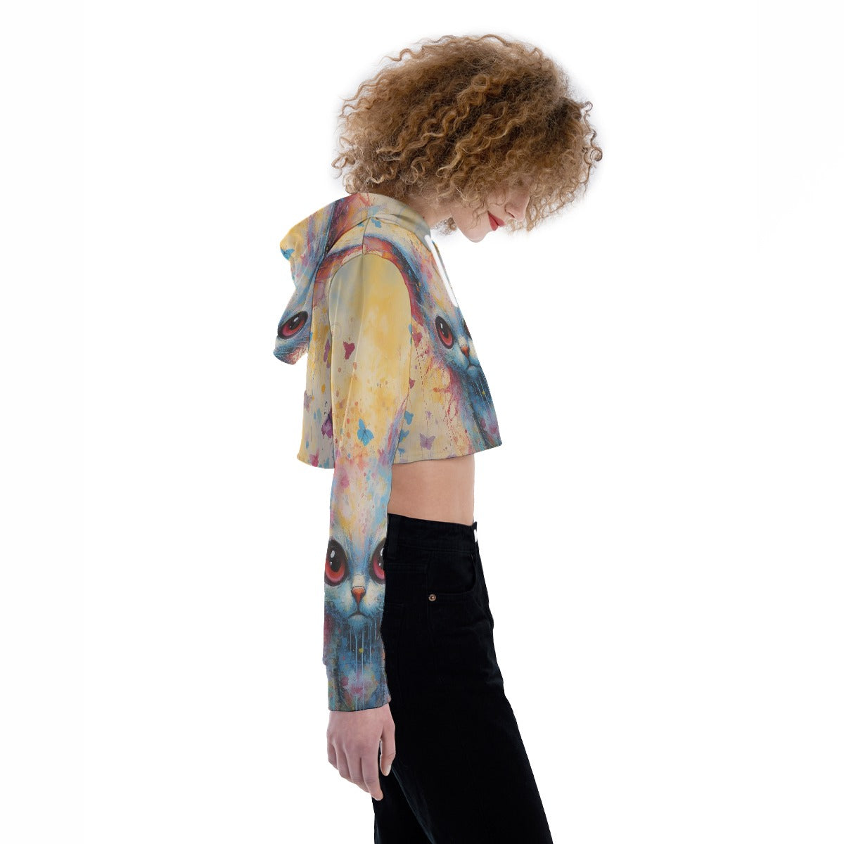 All-Over Print Women's Crop Top Hoodie