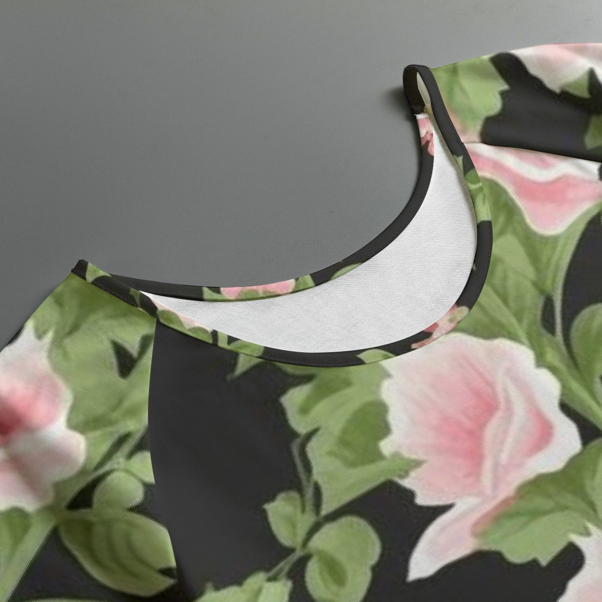 All-Over Print Women's Round Neck T-shirt With Raglan Sleeve