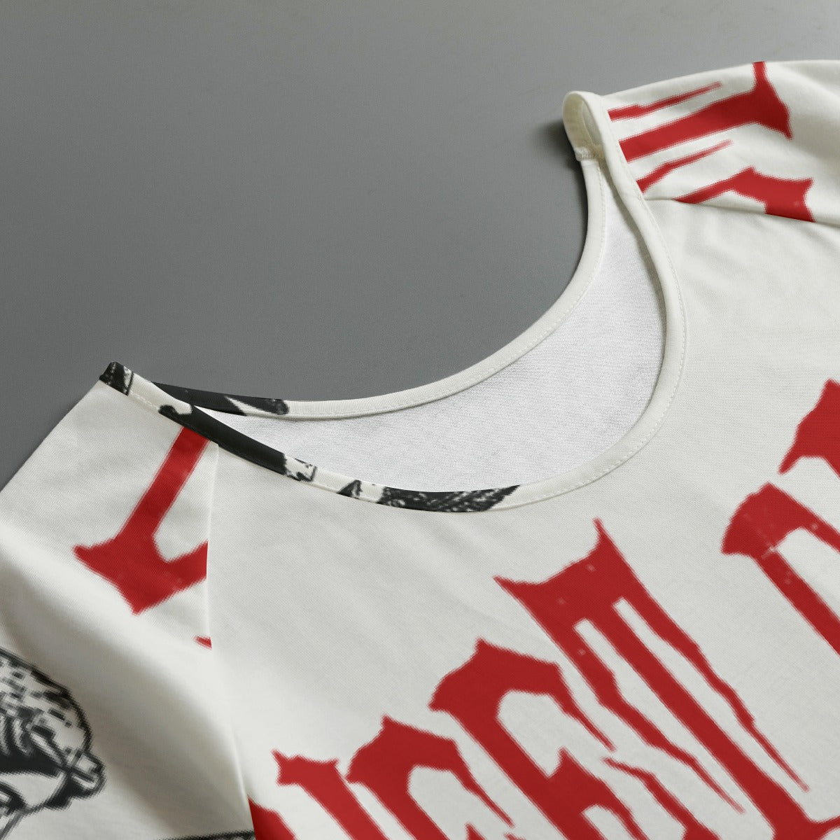 All-Over Print Women's Round Neck T-shirt With Raglan Sleeve