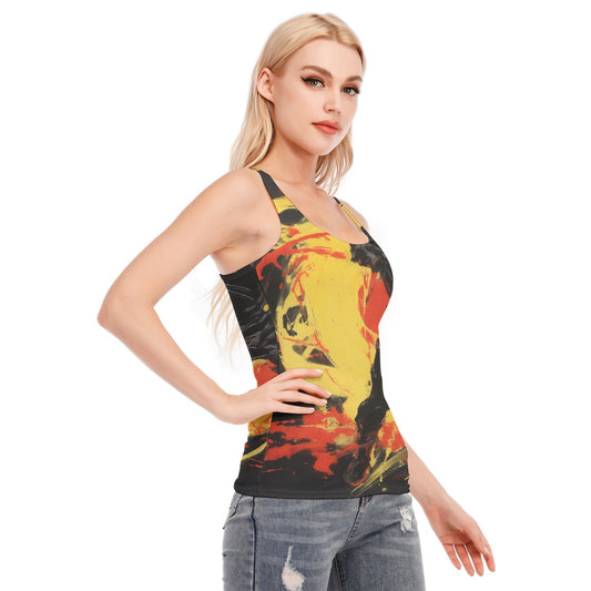All-Over Print Women's Racer Vest | 190GSM Cotton