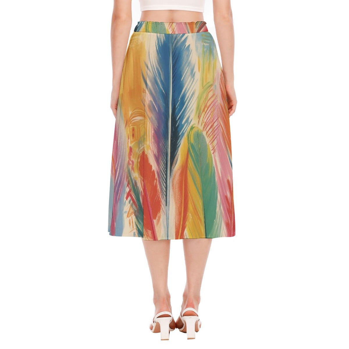 All-Over Print Women's Long Section Chiffon Skirt