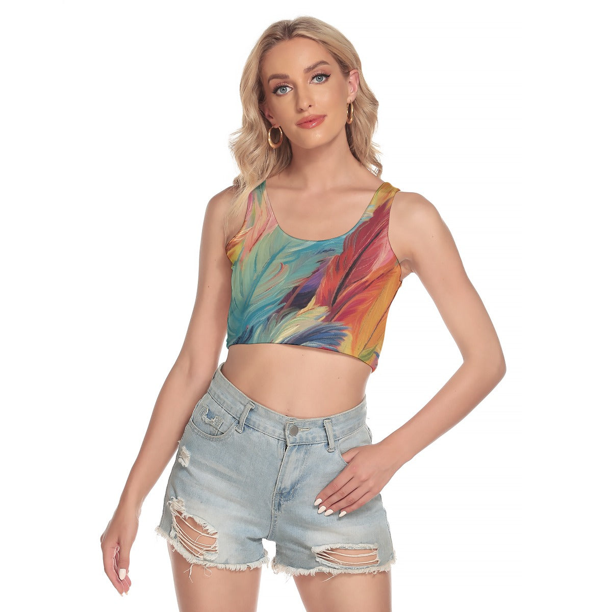 All-Over Print Women's Sport Crop Tank Top