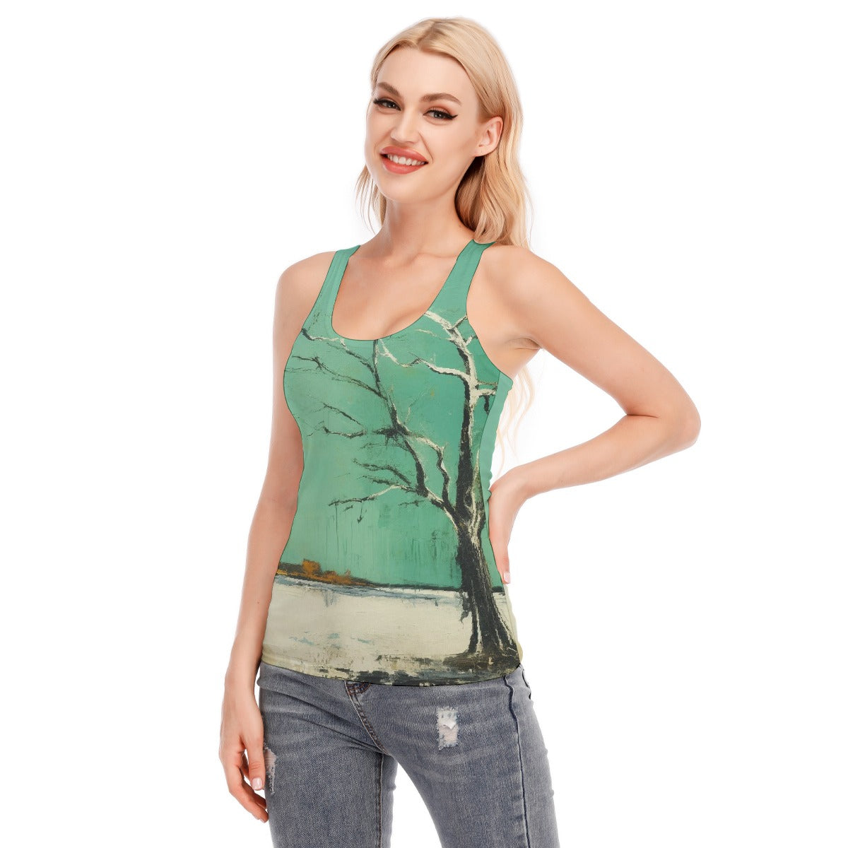 All-Over Print Women's Racer Vest | 190GSM Cotton