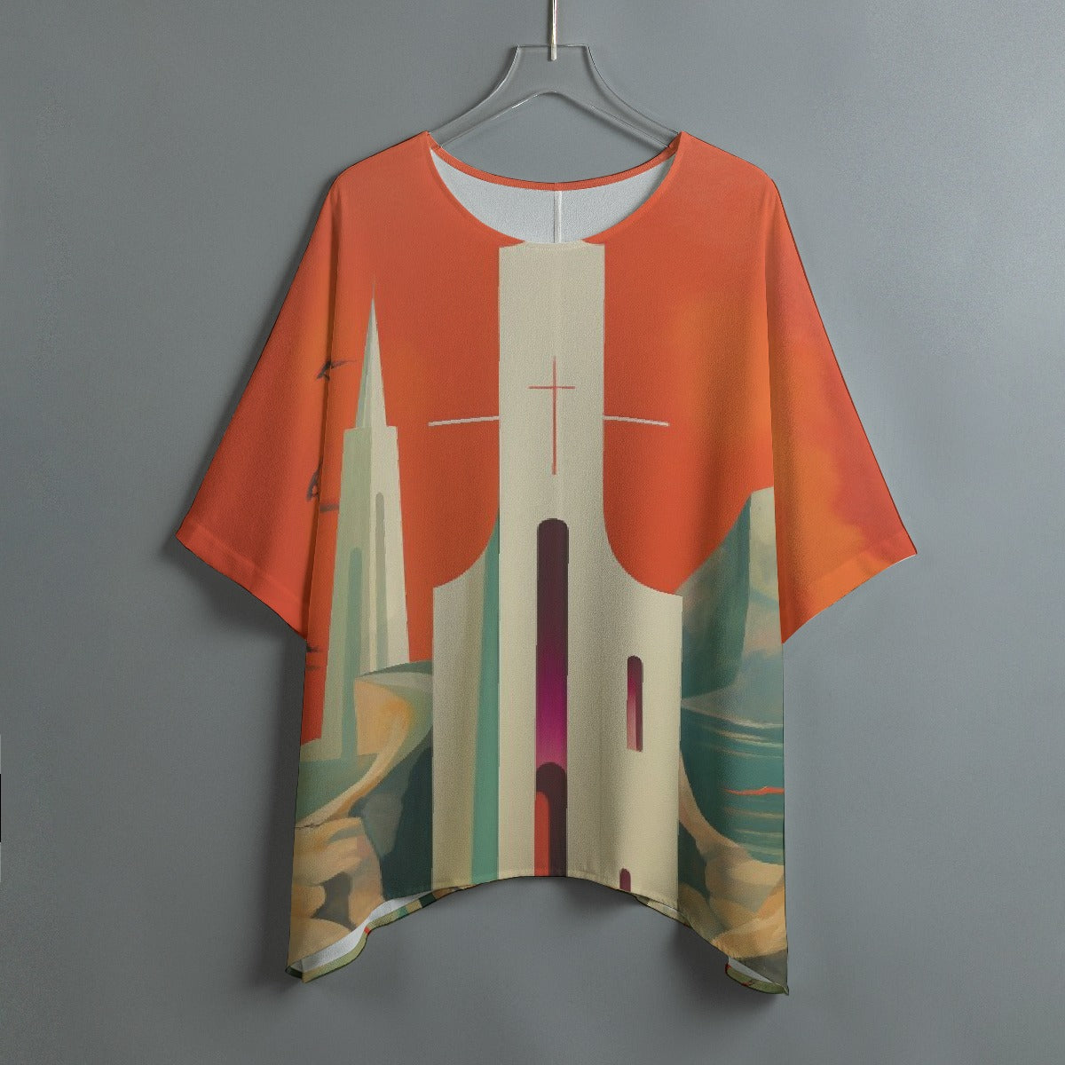 All-Over Print Women's Bat Sleeve Shirt