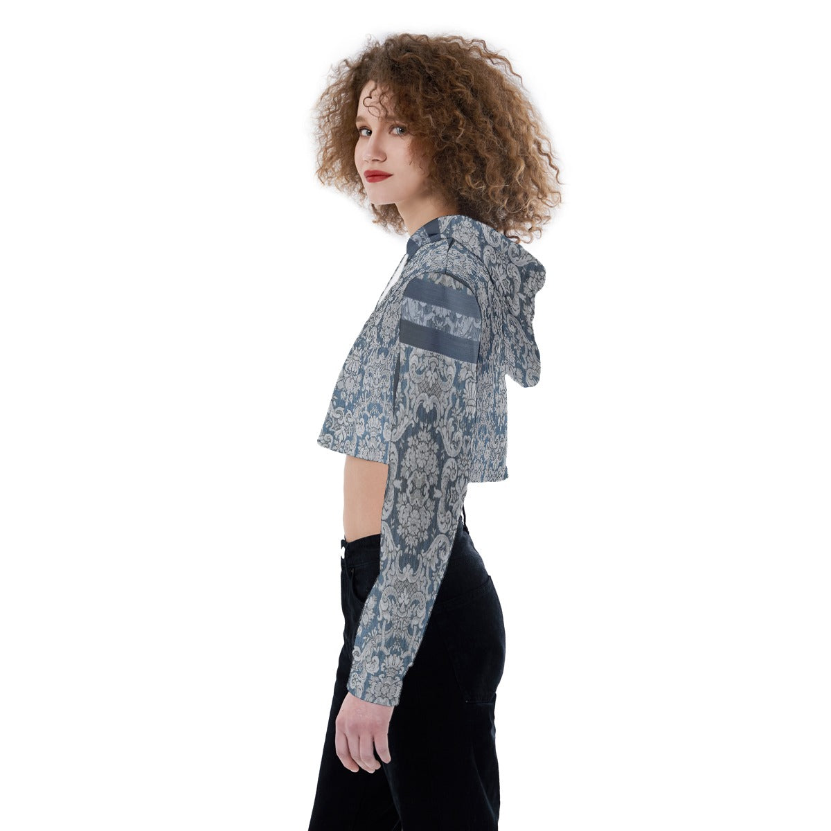 All-Over Print Women's Crop Top Hoodie