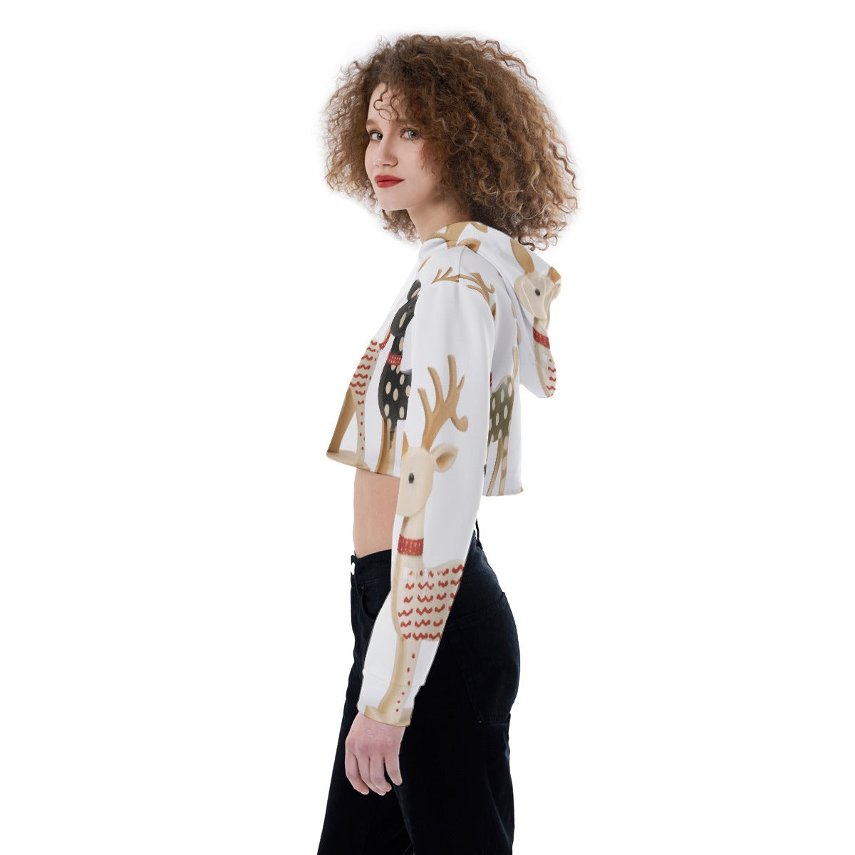 All-Over Print Women's Crop Top Hoodie