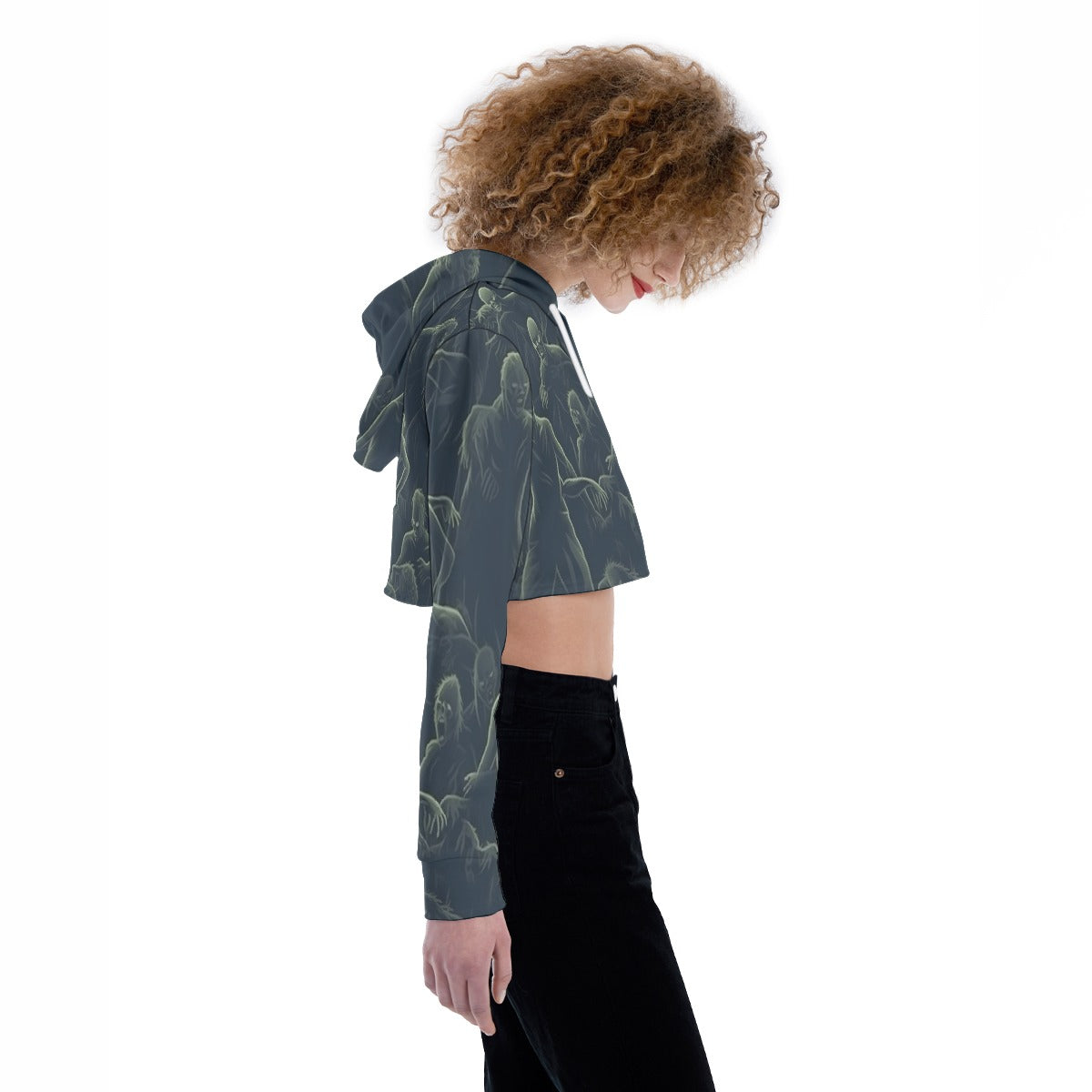 All-Over Print Women's Crop Top Hoodie