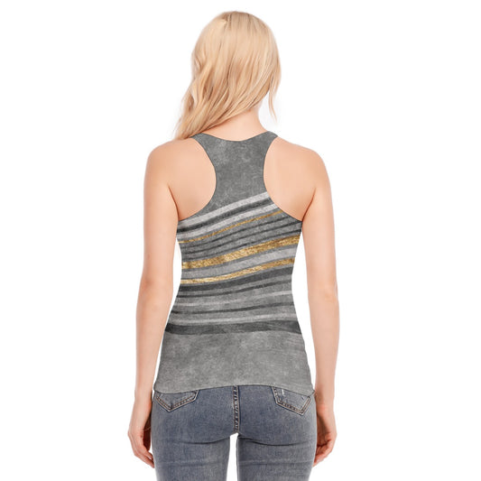 All-Over Print Women's Racer Vest | 190GSM Cotton