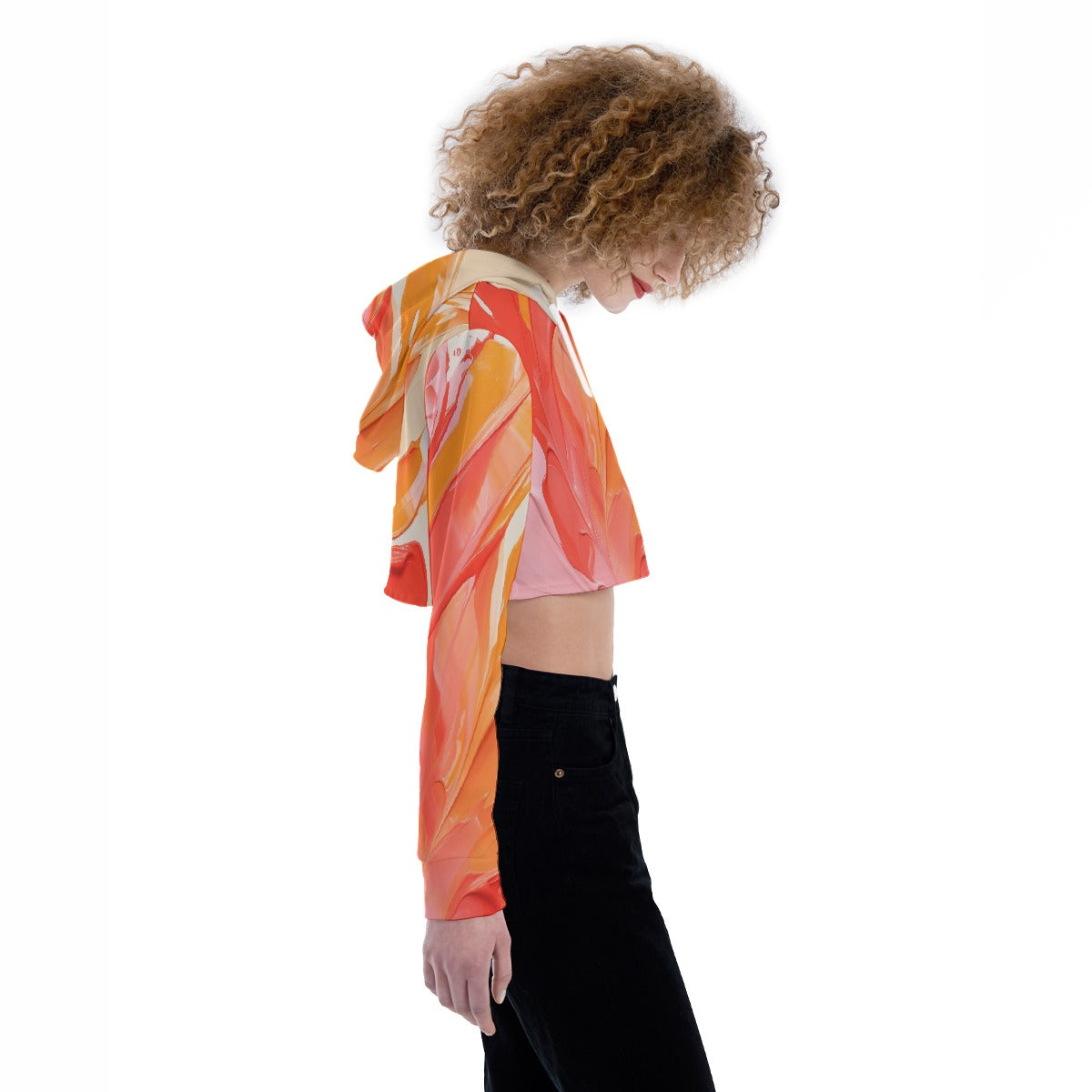 All-Over Print Women's Crop Top Hoodie