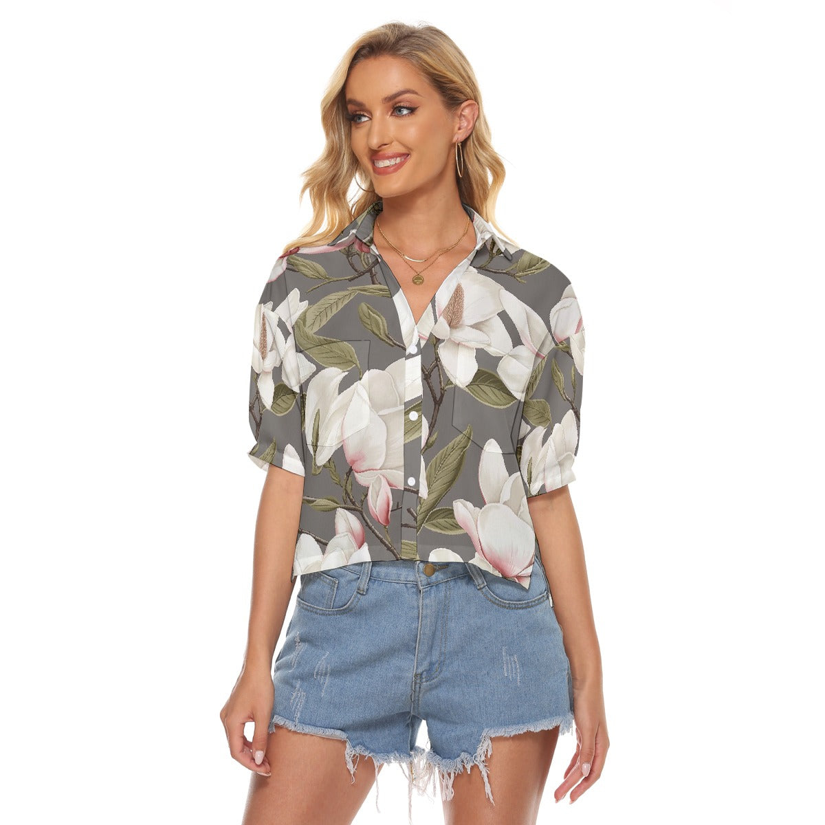 All-Over Print Women's V-neck Shirts