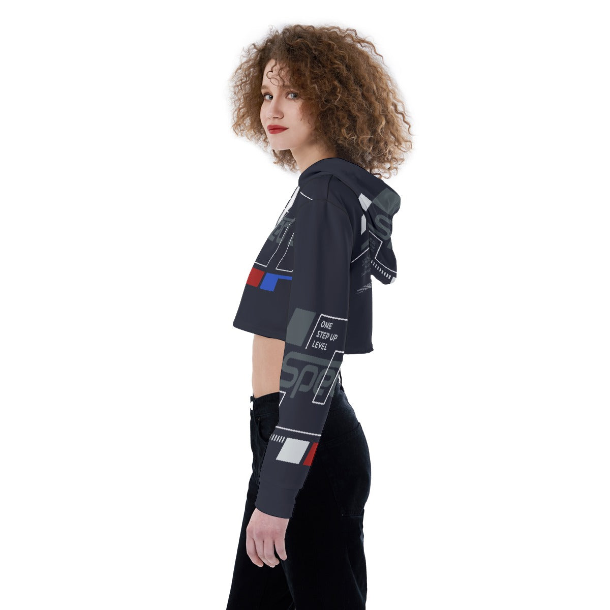 All-Over Print Women's Crop Top Hoodie