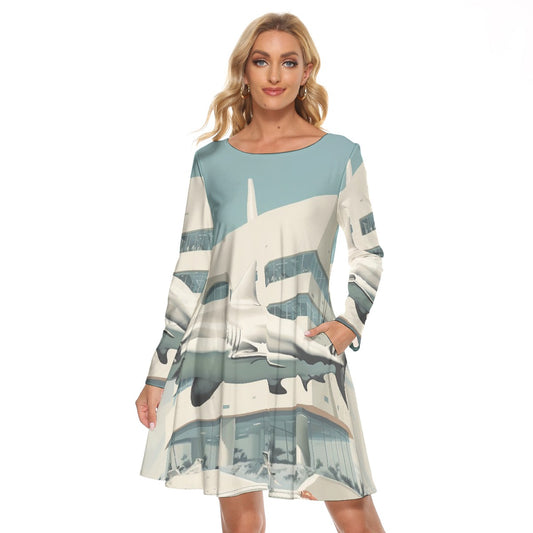 All-Over Print Women's Crew Neck Dress