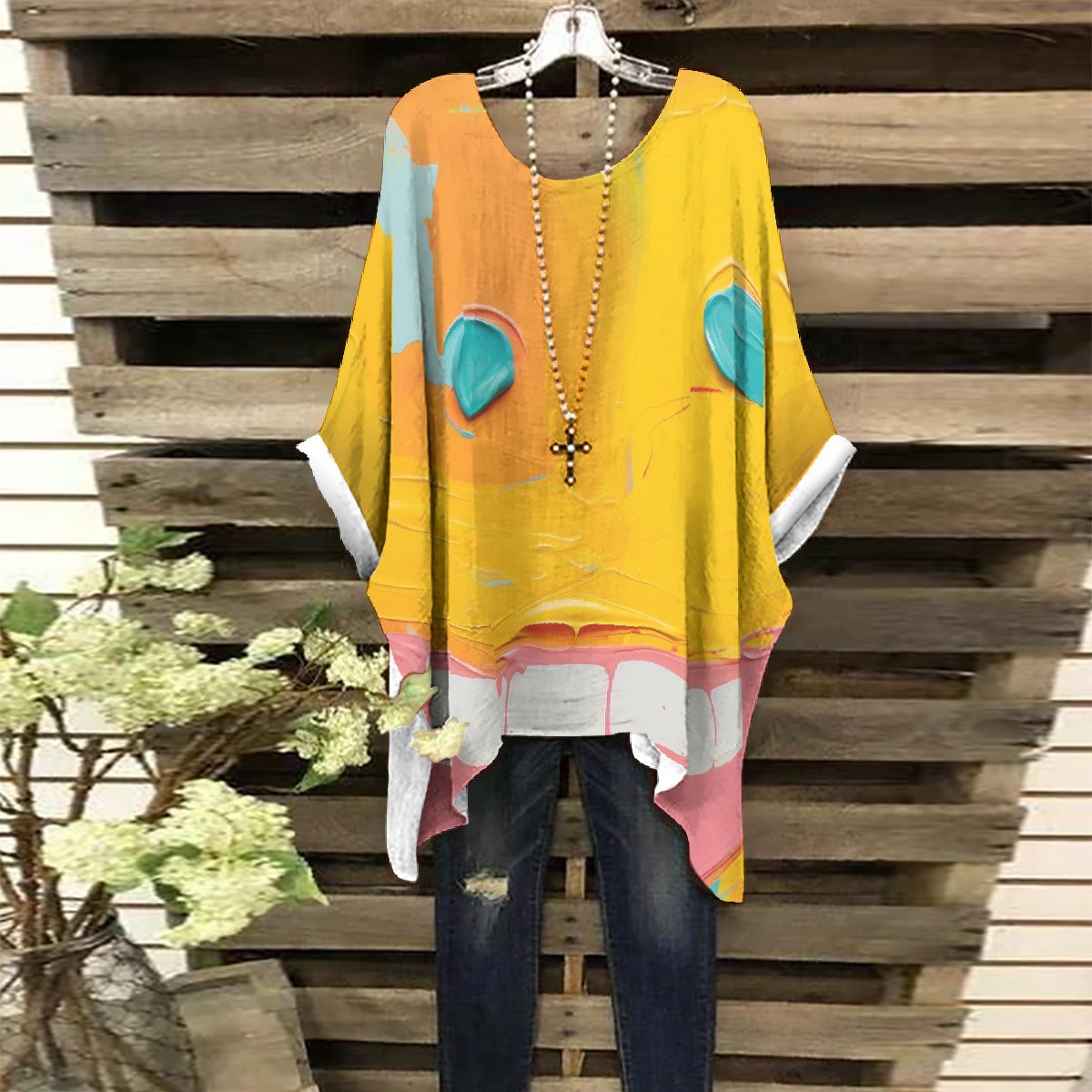 All-Over Print Women's Bat Sleeve Shirt