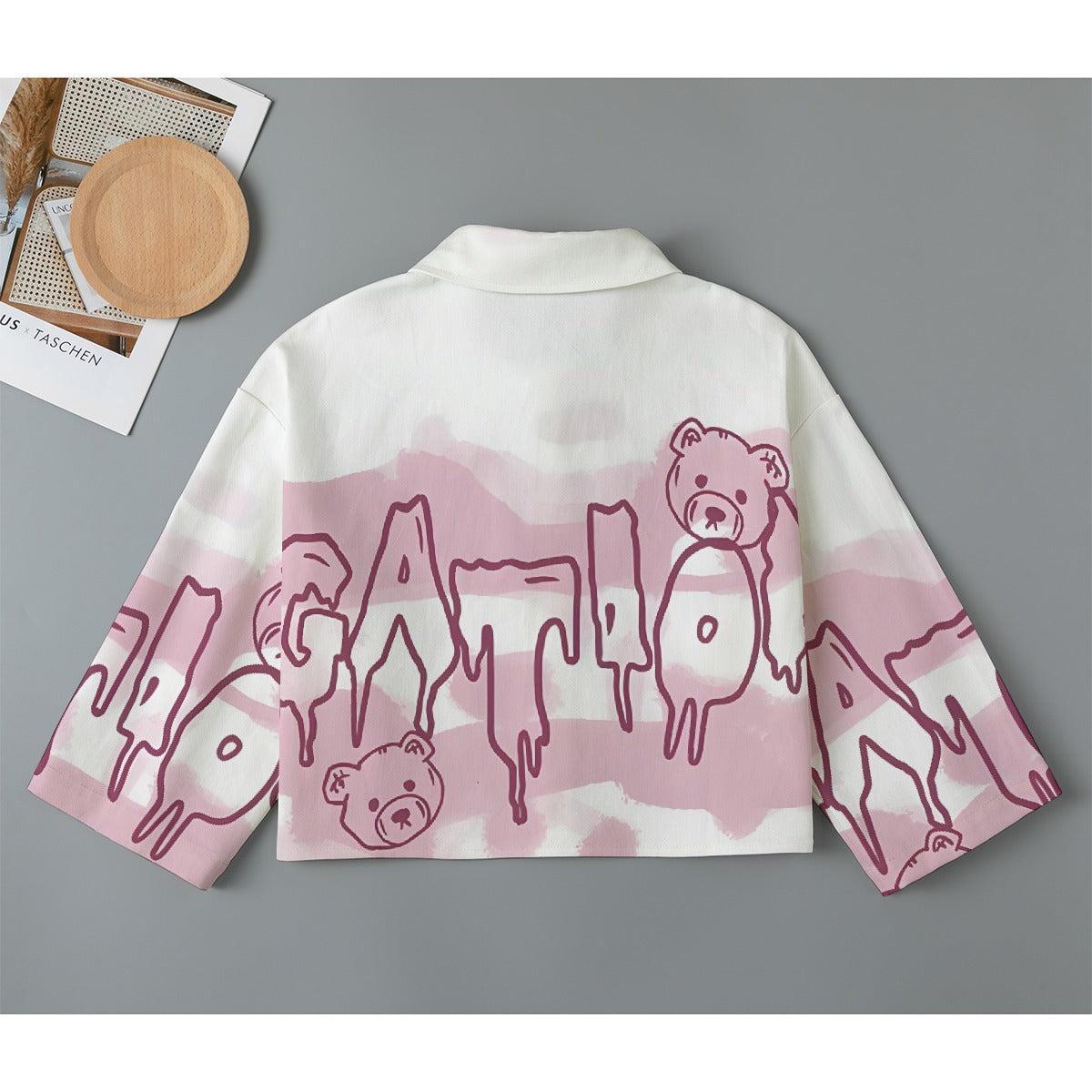 All-Over Print Women's Cropped Jacket | 245GSM Cotton