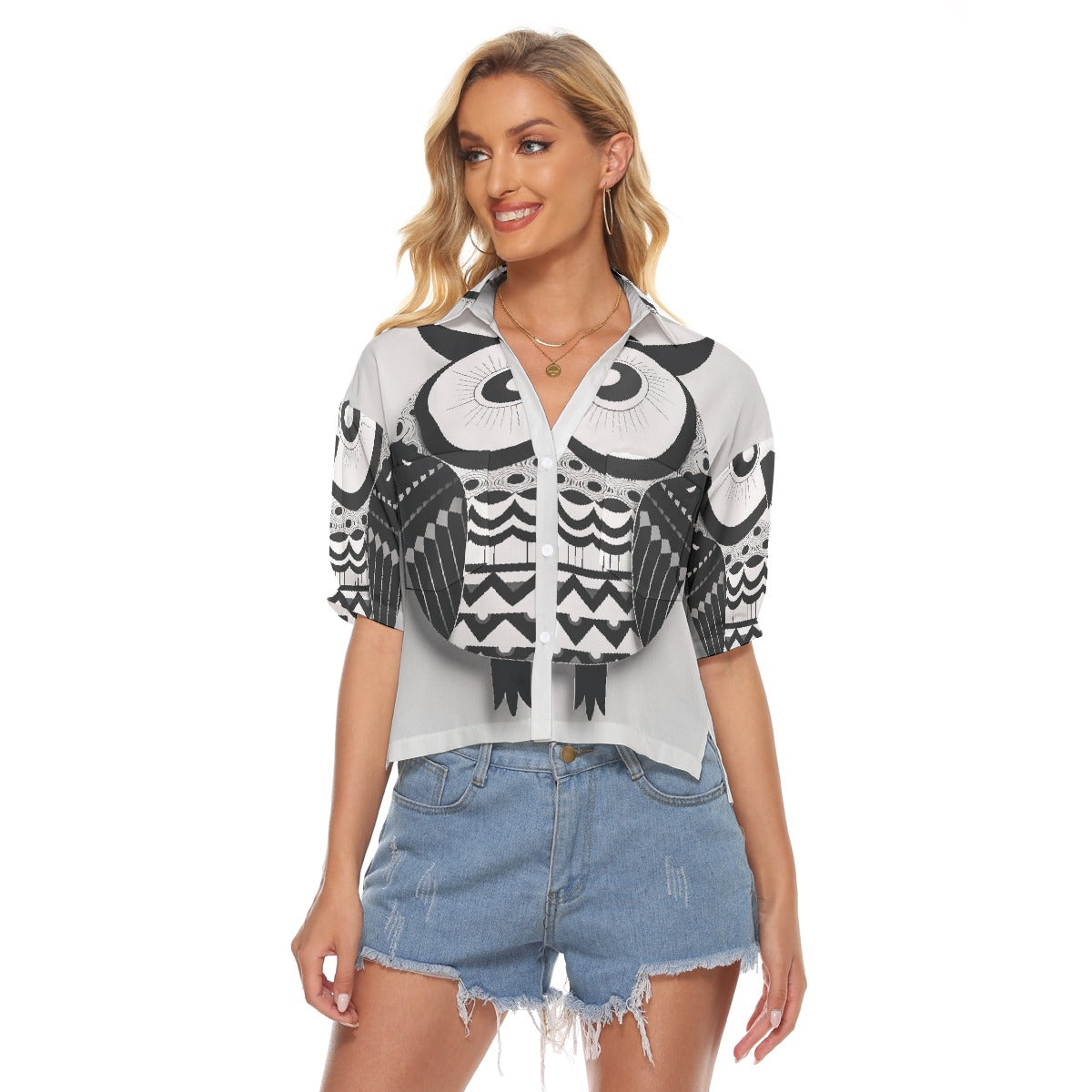 All-Over Print Women's V-neck Shirts