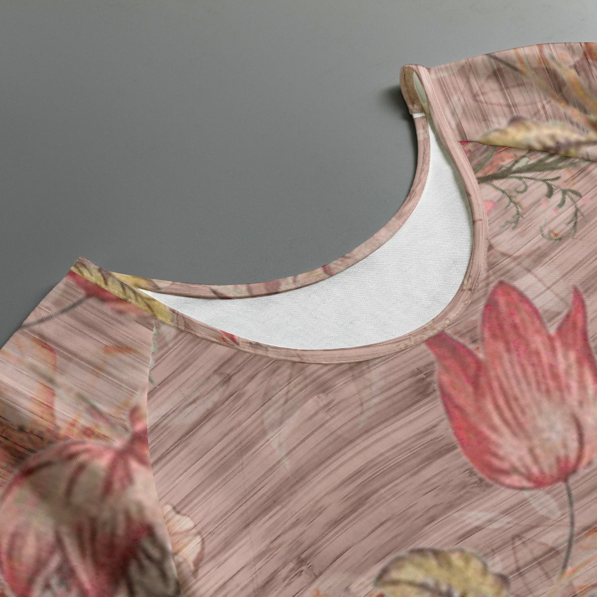 All-Over Print Women's Round Neck T-shirt With Raglan Sleeve
