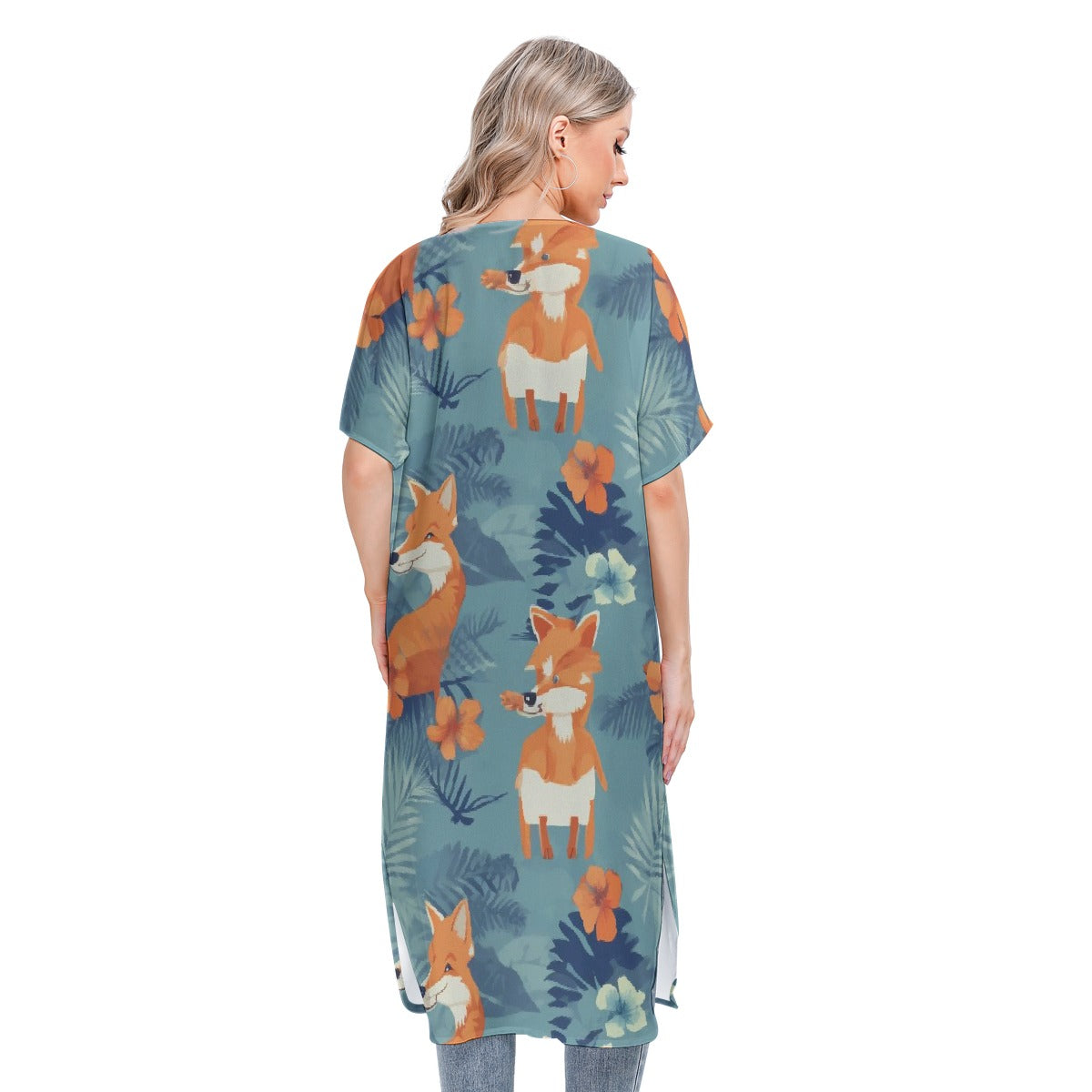 All-Over Print Women's Short Sleeve Cardigan