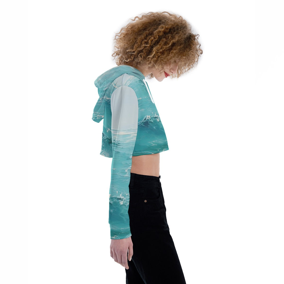 All-Over Print Women's Crop Top Hoodie