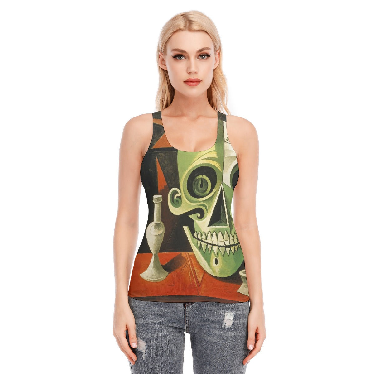 All-Over Print Women's Racer Vest | 190GSM Cotton