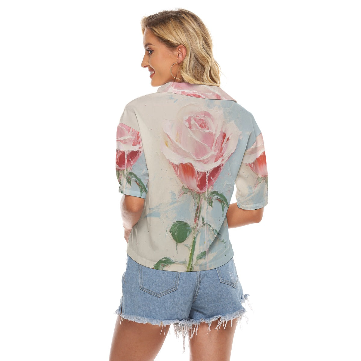 All-Over Print Women's V-neck Shirts