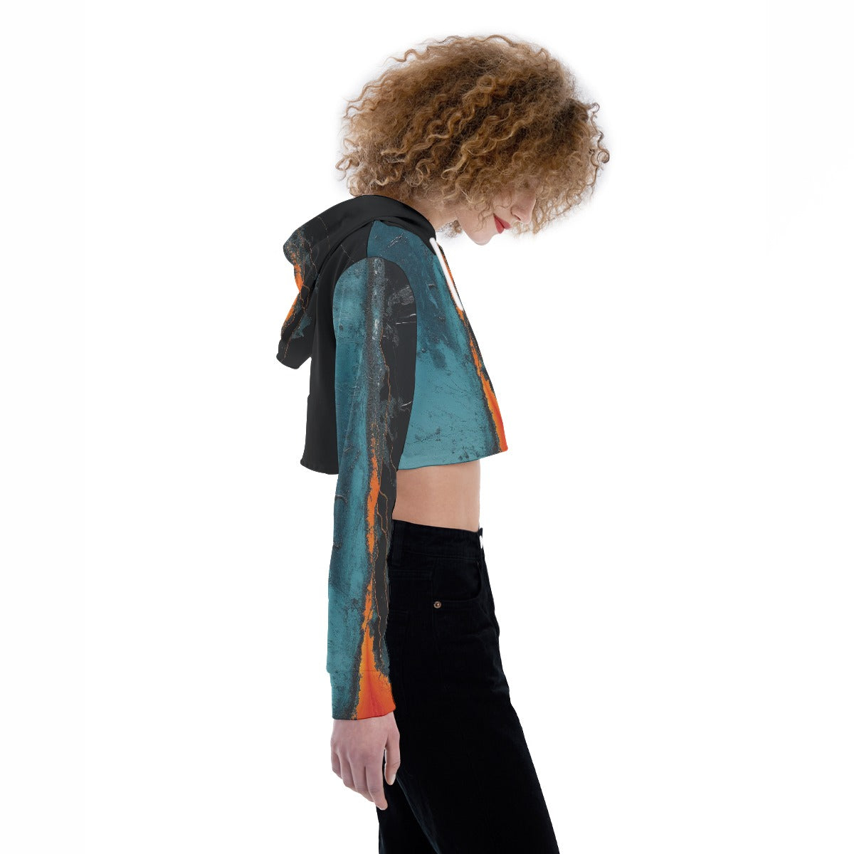 All-Over Print Women's Crop Top Hoodie