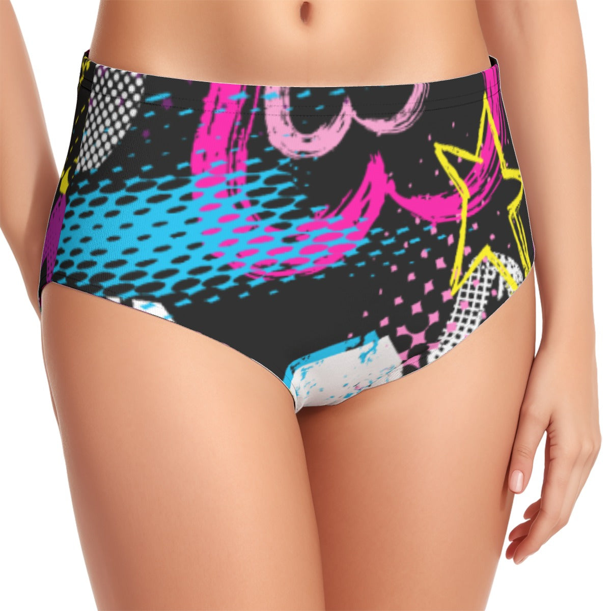 All-Over Print Women's Swimsuit Set With Halter