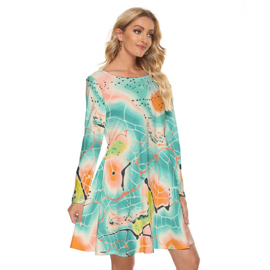 All-Over Print Women's Crew Neck Dress