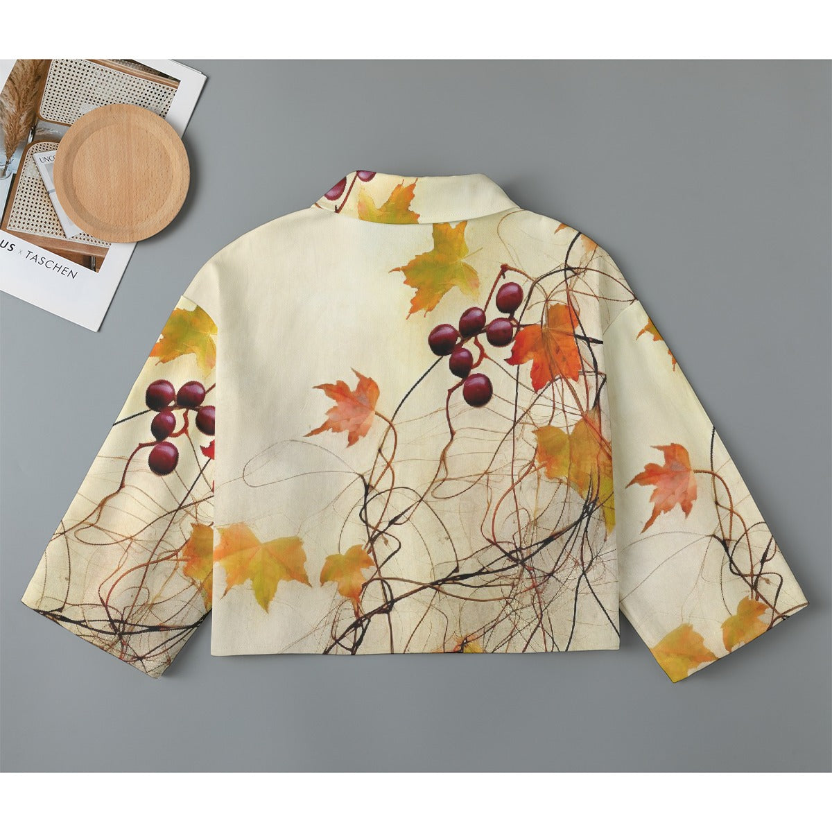 All-Over Print Women's Cropped Jacket | 245GSM Cotton