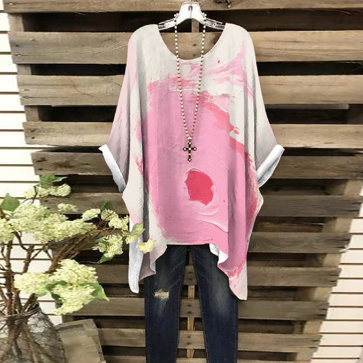 All-Over Print Women's Bat Sleeve Shirt