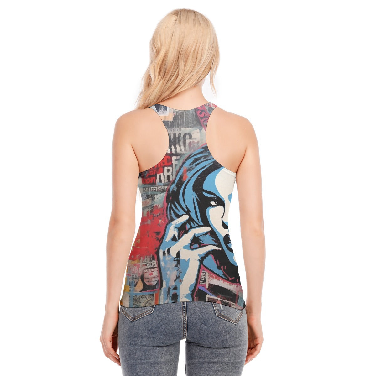 All-Over Print Women's Racer Vest | 190GSM Cotton
