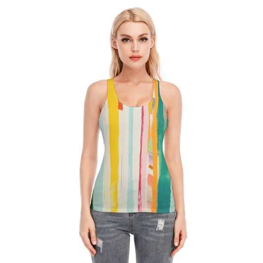 All-Over Print Women's Racer Vest | 190GSM Cotton