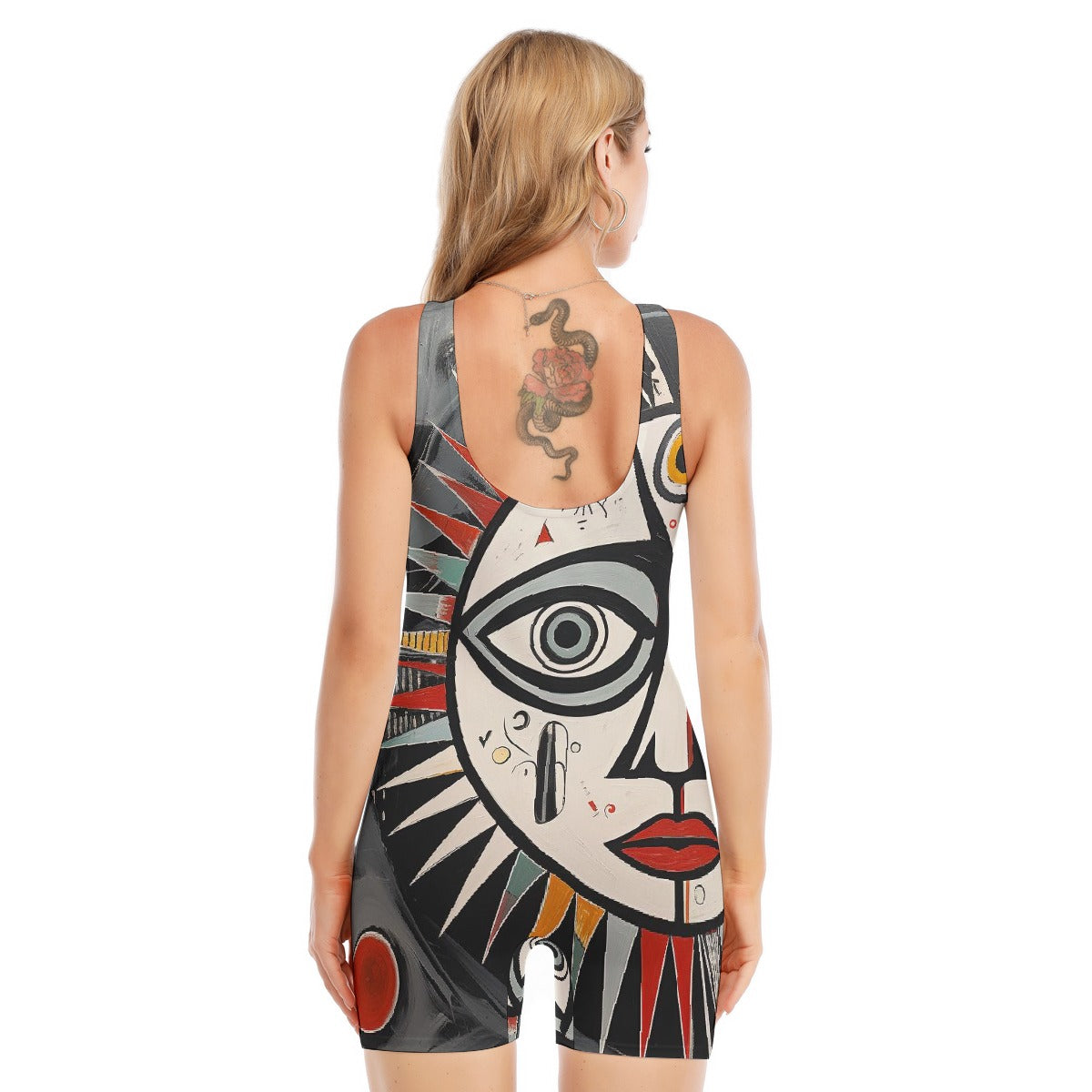 All-Over Print Women's Sleeveless One-piece Swimsuit