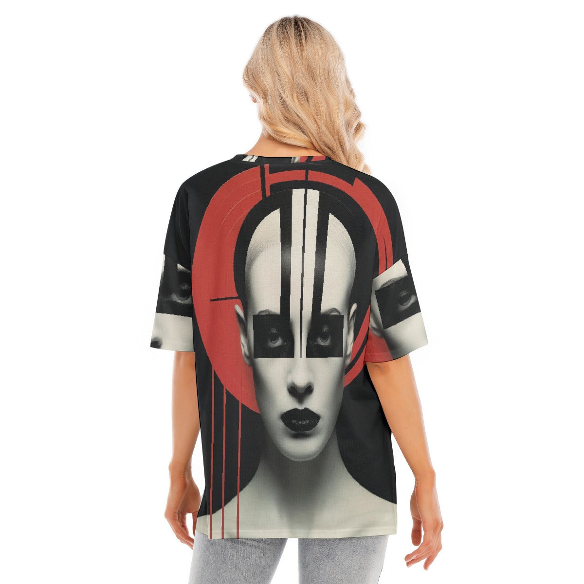 All-Over Print Women's Short Sleeves T-shirt With Hem Split