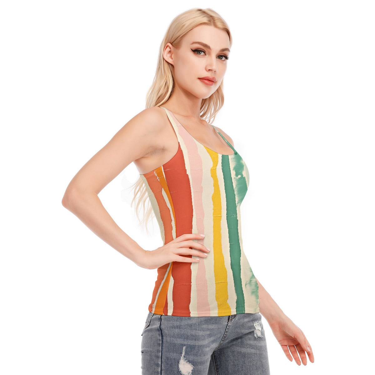 All-Over Print Women's Racer Vest | 190GSM Cotton