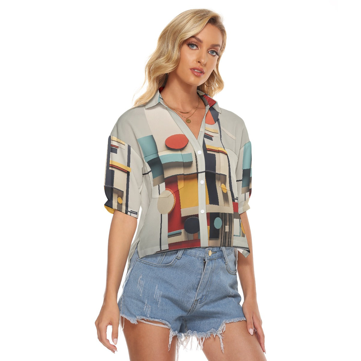 All-Over Print Women's V-neck Shirts