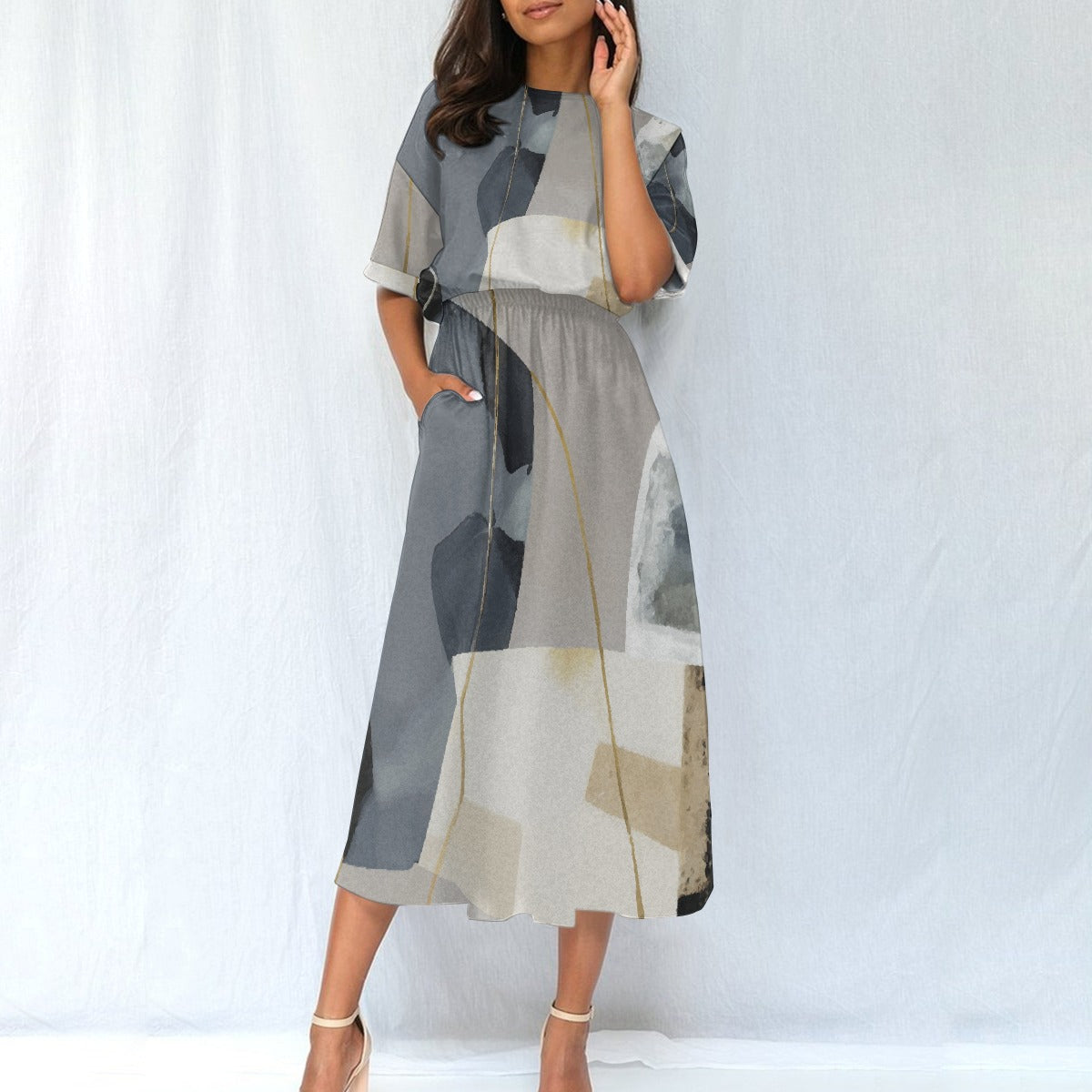 All-Over Print Women's Elastic Waist Dress