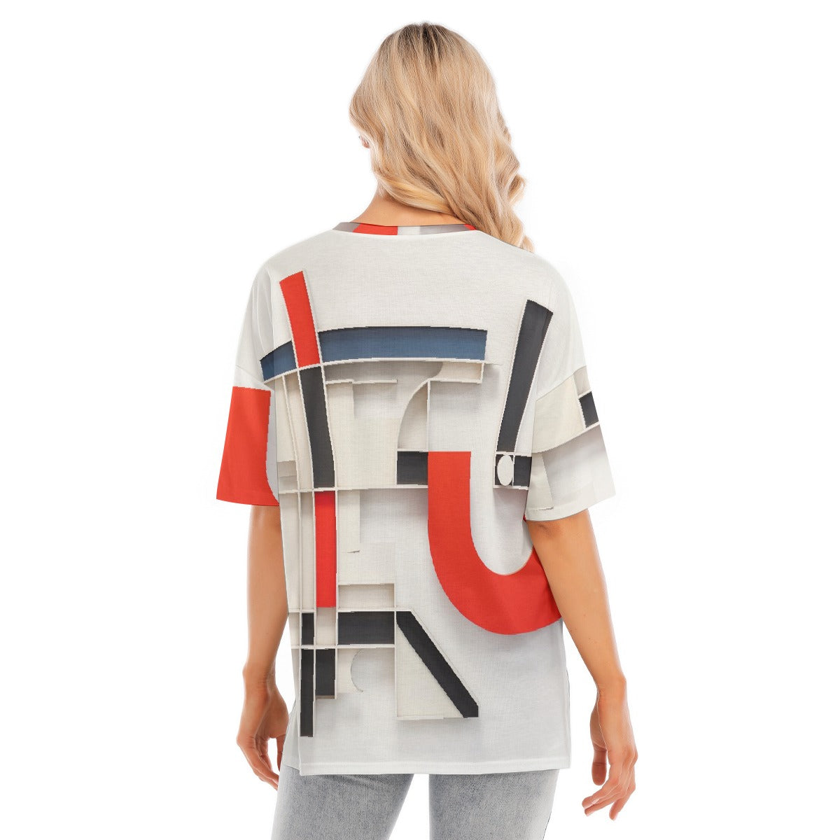 All-Over Print Women's Short Sleeves T-shirt With Hem Split