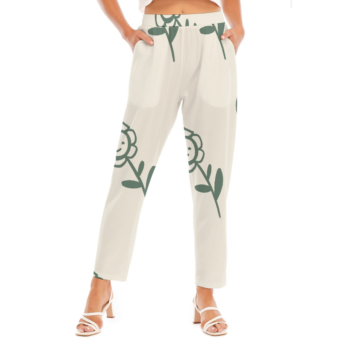 All-Over Print Women's Loose Straight-leg Pants