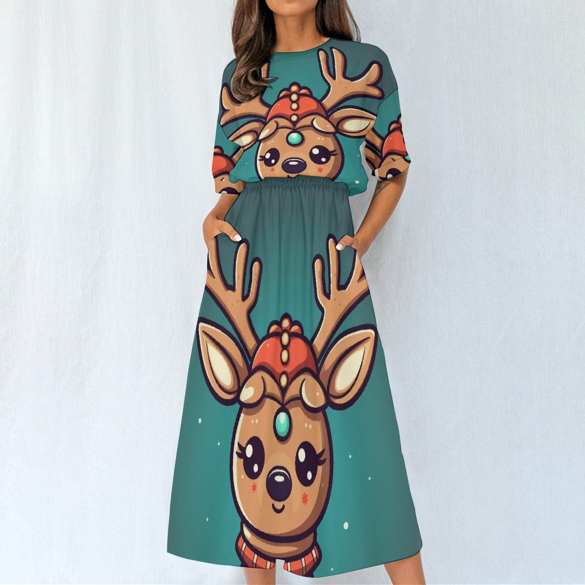 All-Over Print Women's Elastic Waist Dress