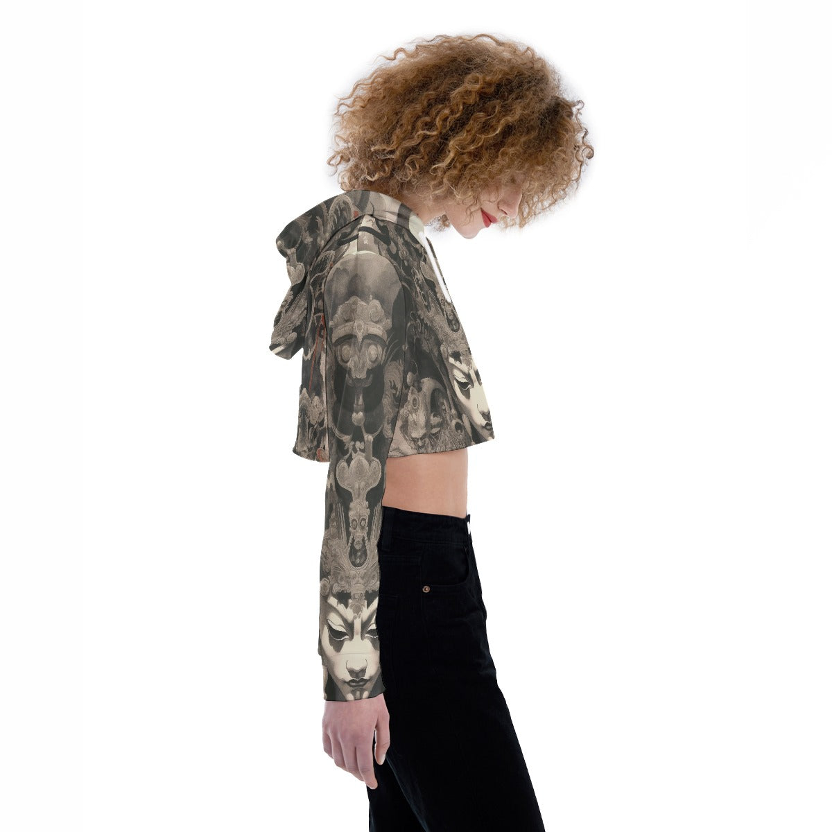 All-Over Print Women's Crop Top Hoodie