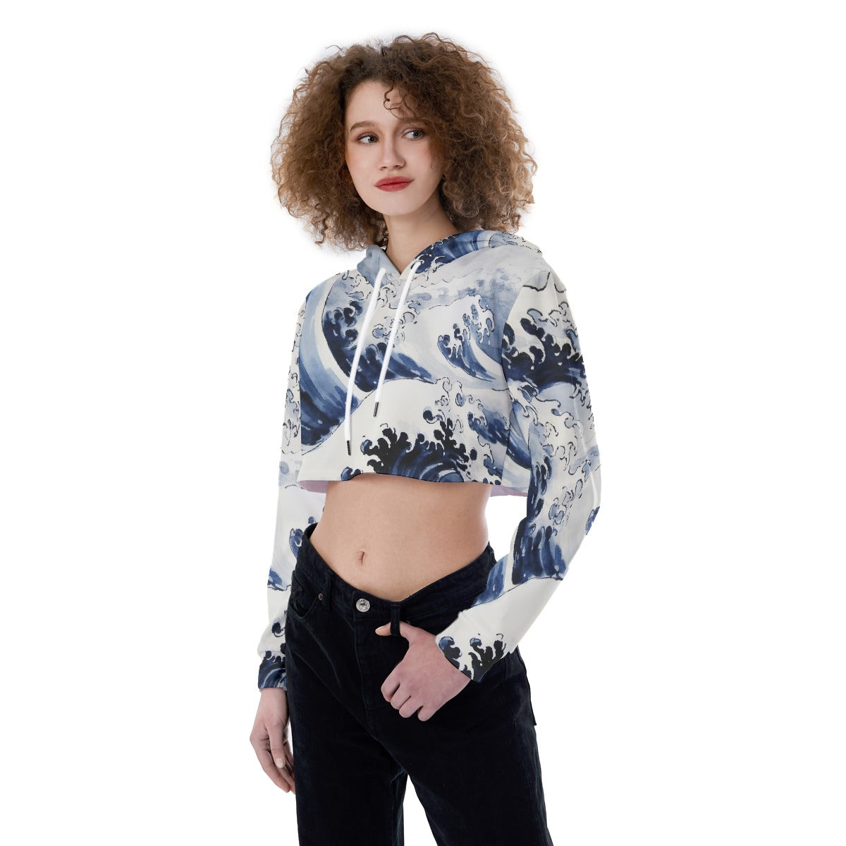 All-Over Print Women's Crop Top Hoodie