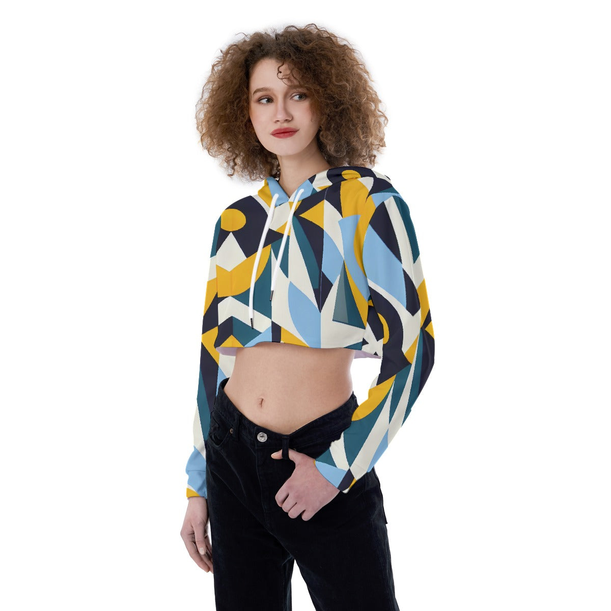 All-Over Print Women's Crop Top Hoodie