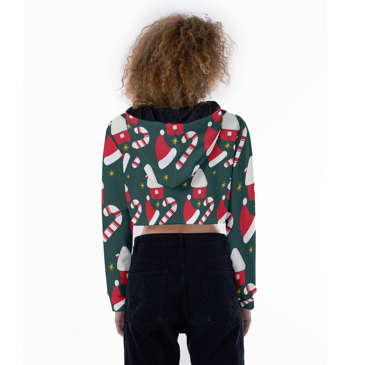 All-Over Print Women's Crop Top Hoodie