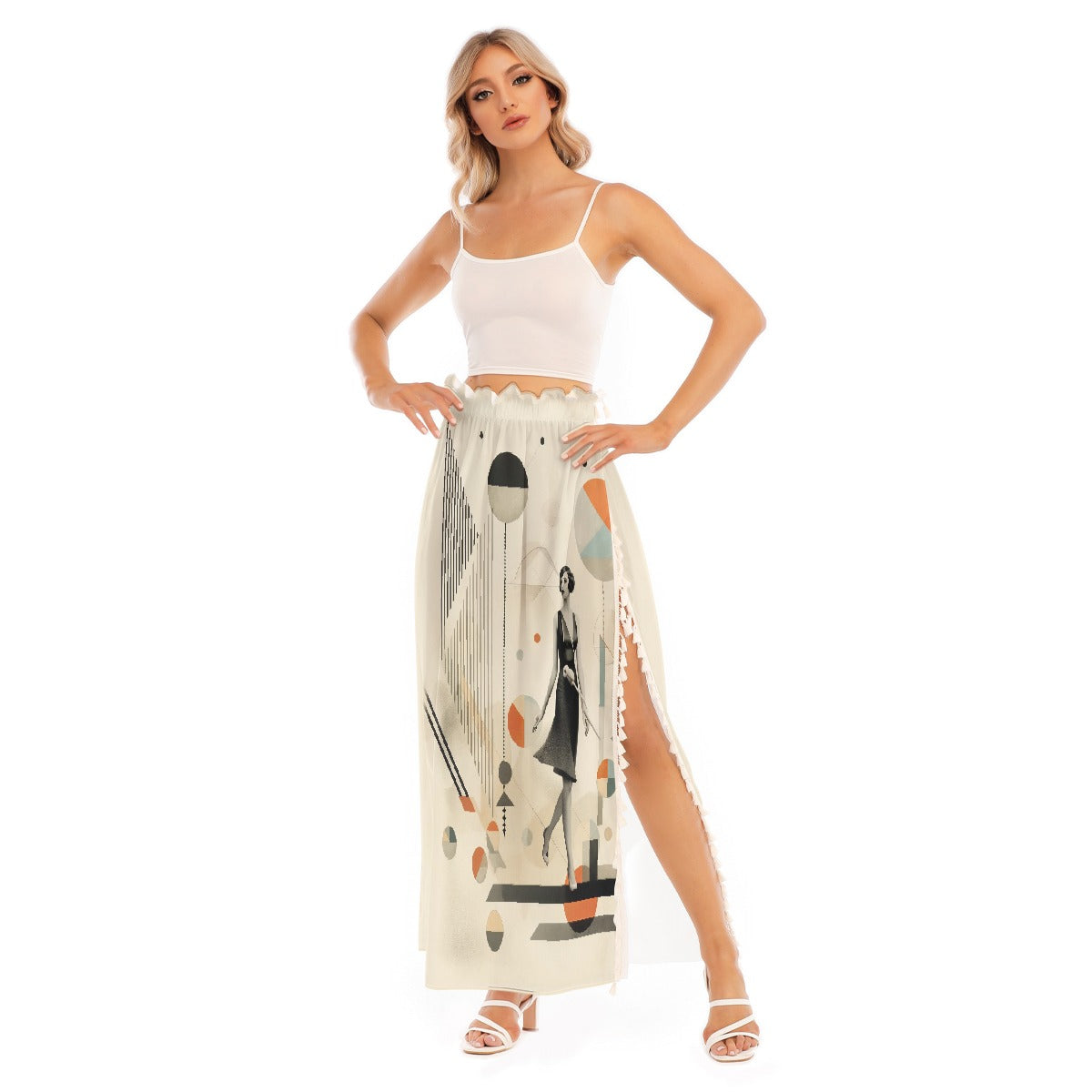 All-Over Print Women's Side Split Skirt